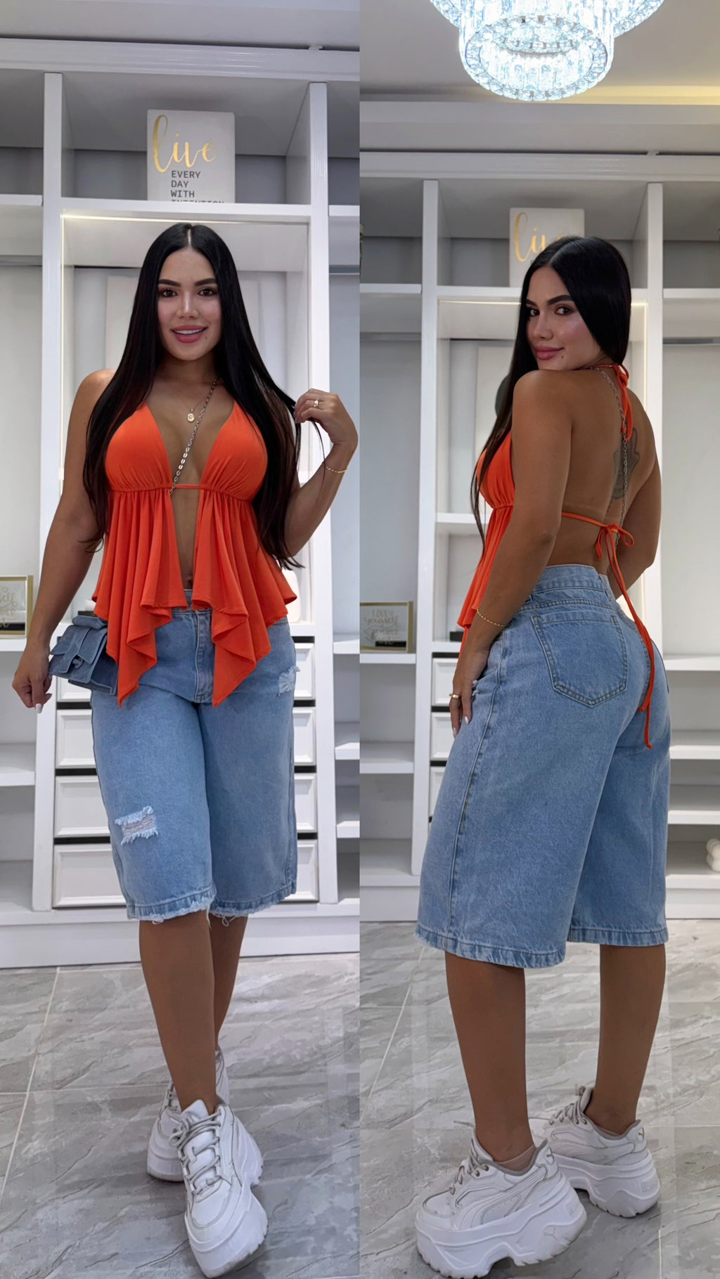 BLUSA MIAMI NARANJA