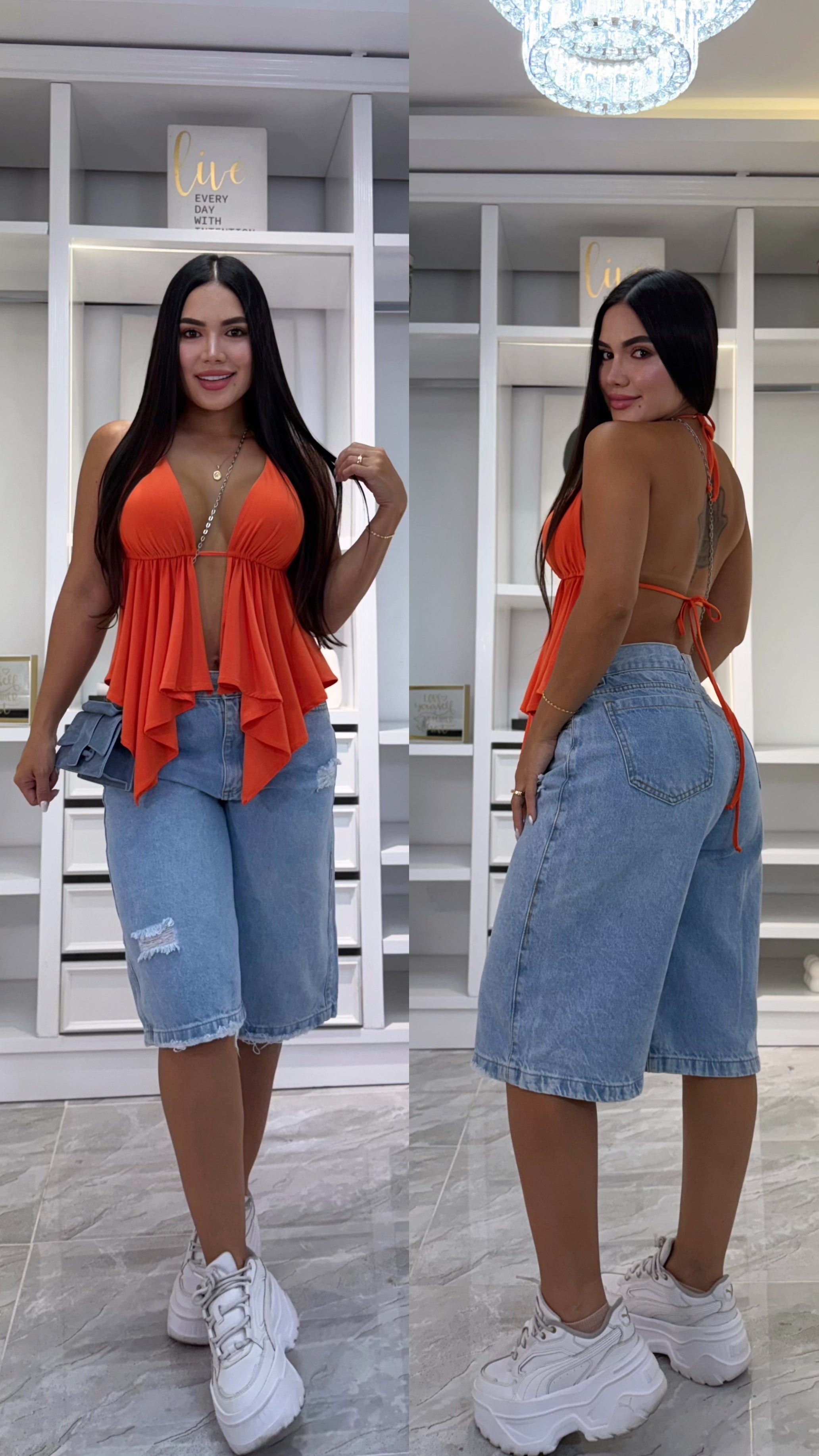 BLUSA MIAMI NARANJA