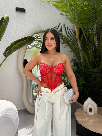 CORSET EVELYN ROJO