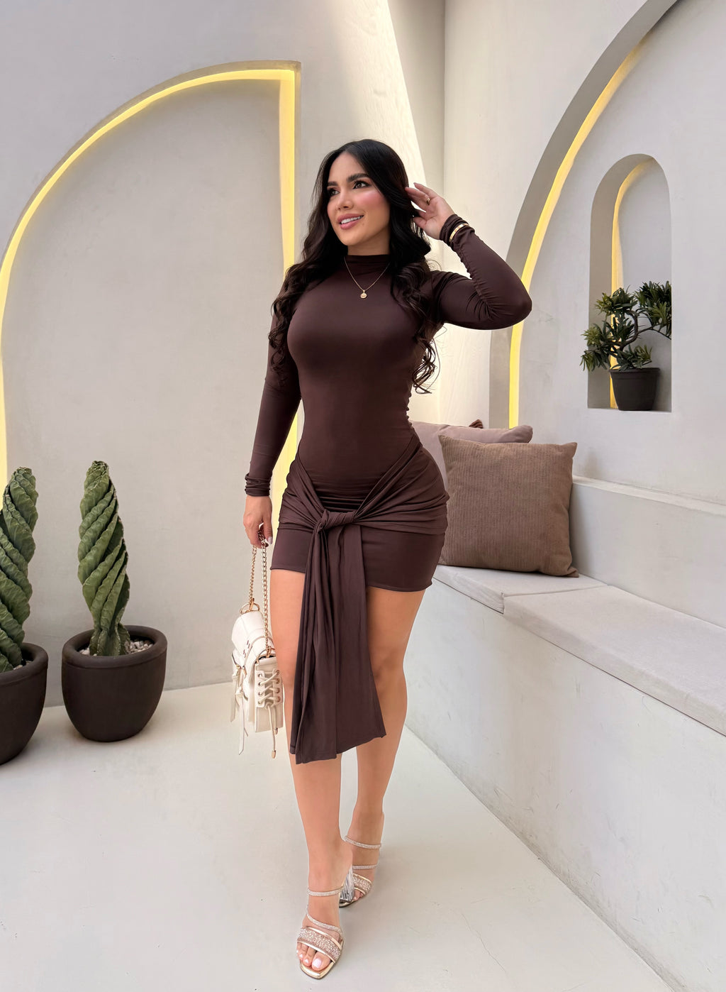 VESTIDO JULIANA CAFE