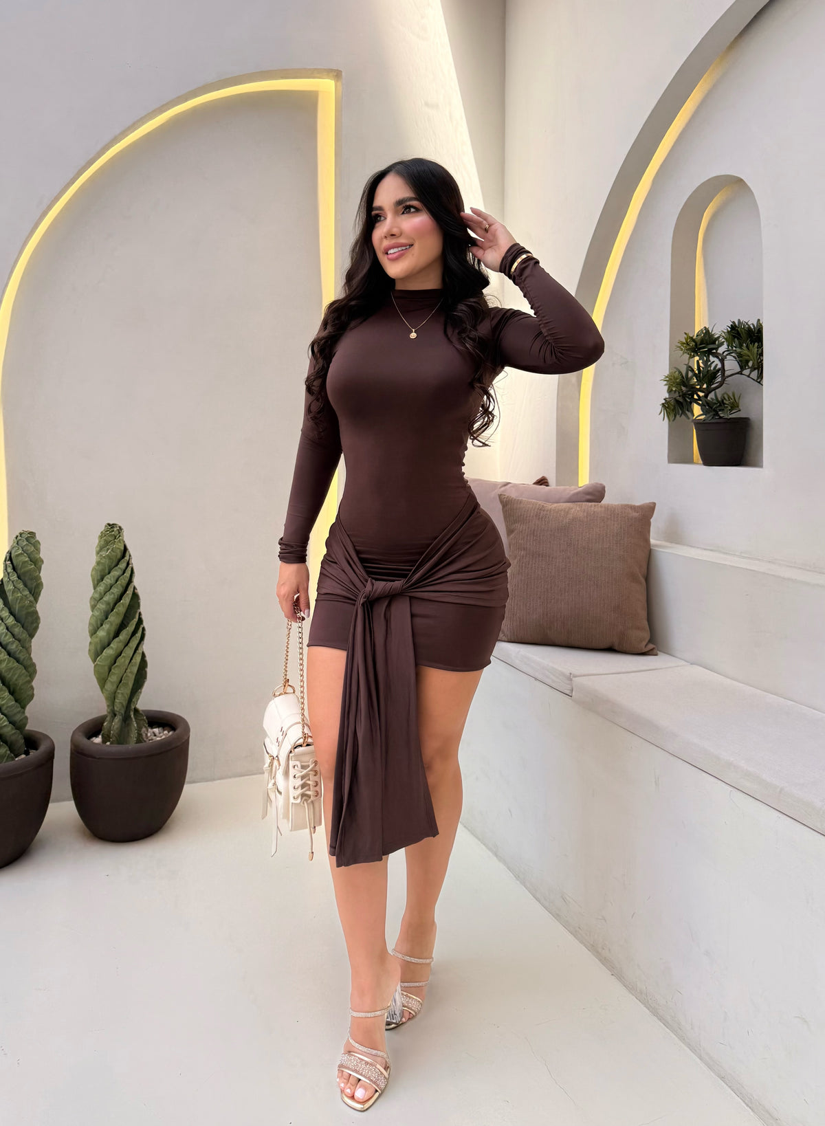 VESTIDO JULIANA CAFE
