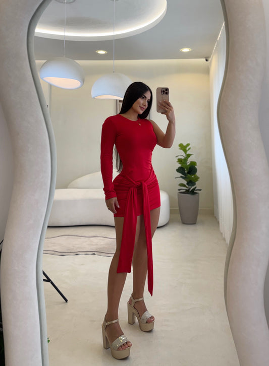 VESTIDO LAURA ROJO